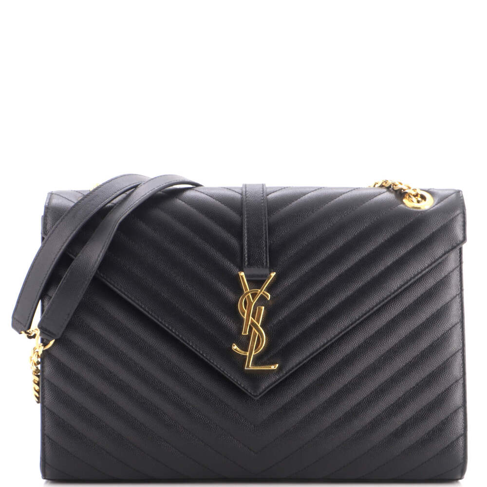 Saint Laurent Large Classic Monogram Envelope Satchel